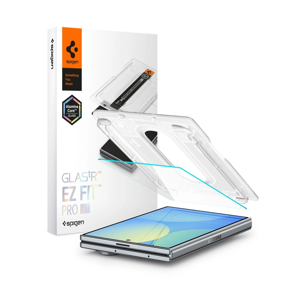 Spigen Glas.tR EZ Fit Pro HD Samsung Galaxy Z Fold 8 tempered kijelzővédő fólia felhelyező kerettel (1db)