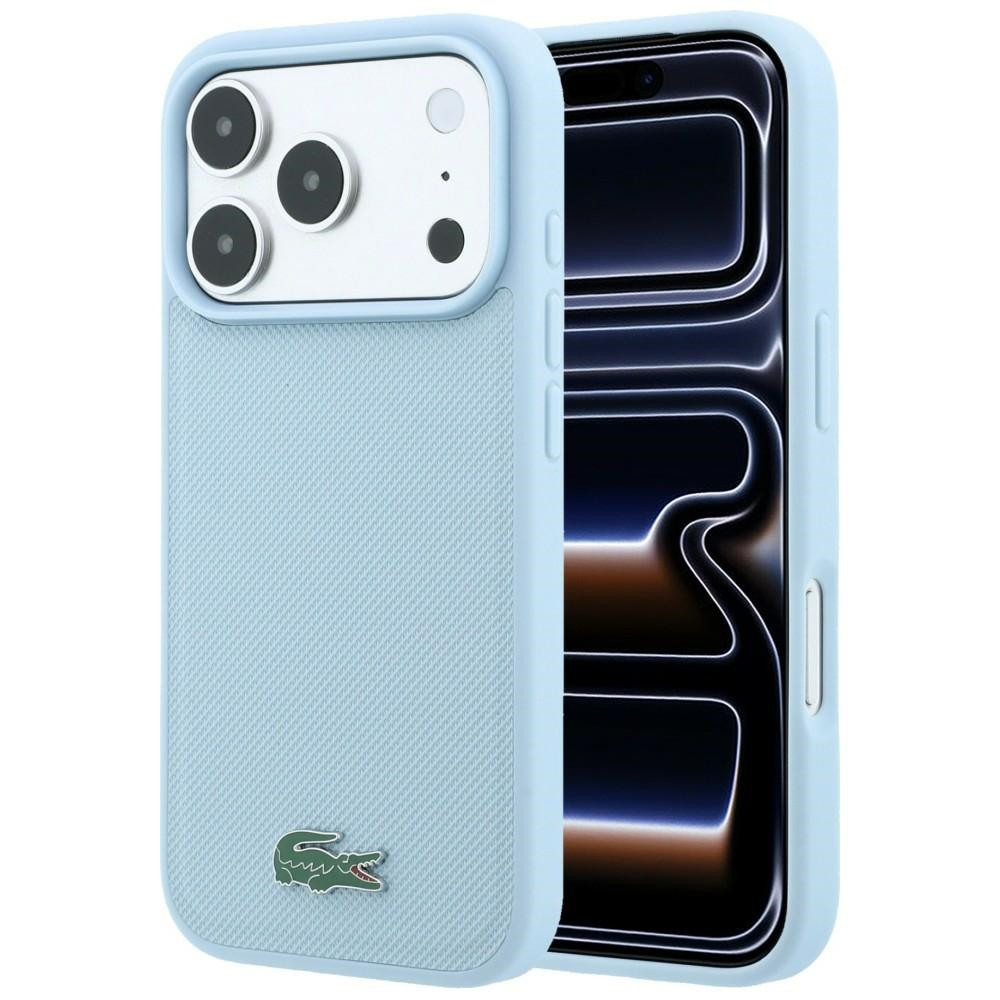 Lacoste Petit Pique Lacquer Logo Apple iPhone 18 Pro / 17 Pro mágneses hátlap tok, MagSafe, kék