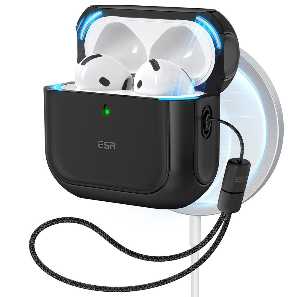 ESR Orbit Hybrid Halolock AirPods 4 / Airpods 5 tok, MagSafe, mágneses záródás, fekete