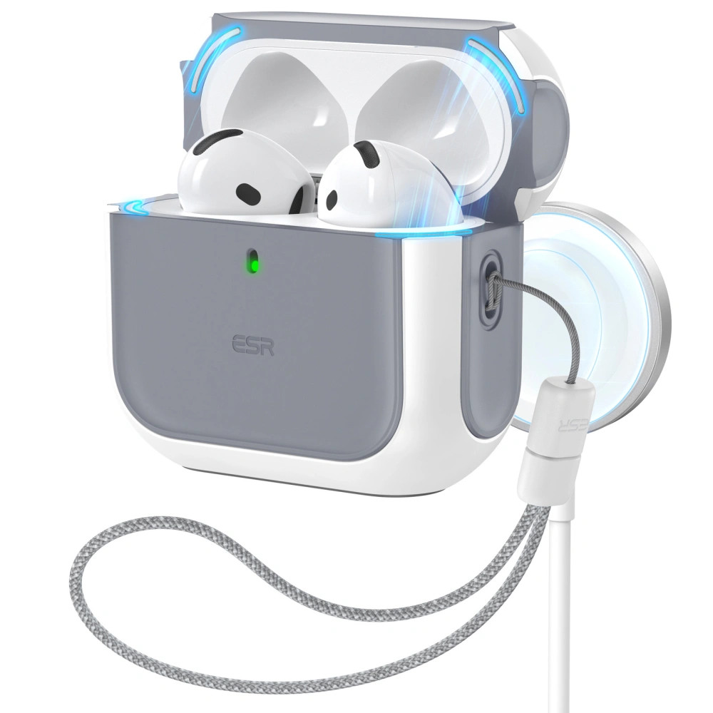 ESR Orbit Hybrid Halolock AirPods 4 / Airpods 5 tok, MagSafe, mágneses záródás, fehér