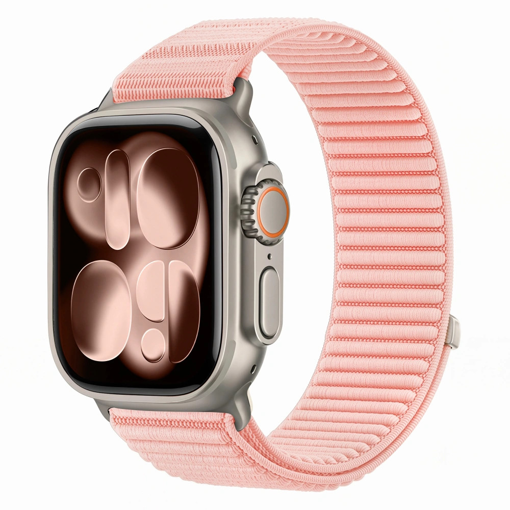Tech-Protect Nylonloop Apple Watch 8 / 9 / 10 / 11 / 12 / SE (40/41/42mm) szíj, szövet, rózsaszín